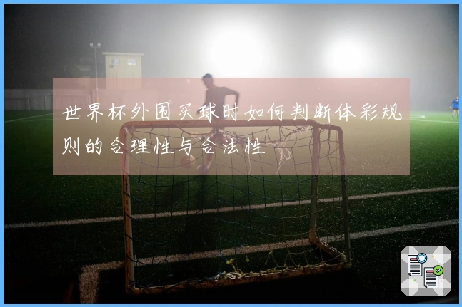 世界杯外围买球时如何判断体彩规则的合理性与合法性