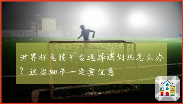 世界杯竞猜平台选择遇到坑怎么办？这些细节一定要注意