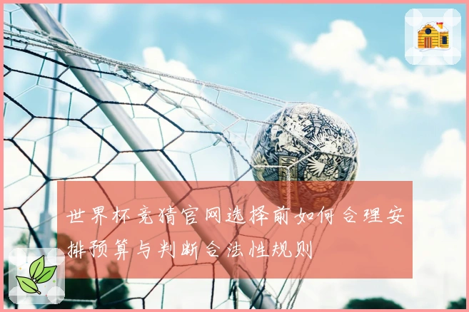 世界杯竞猜官网选择前如何合理安排预算与判断合法性规则
